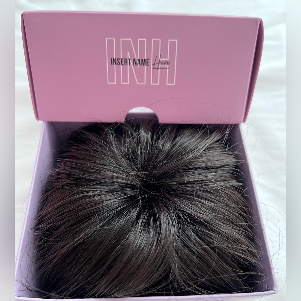 Black Brown messy bun hair piece